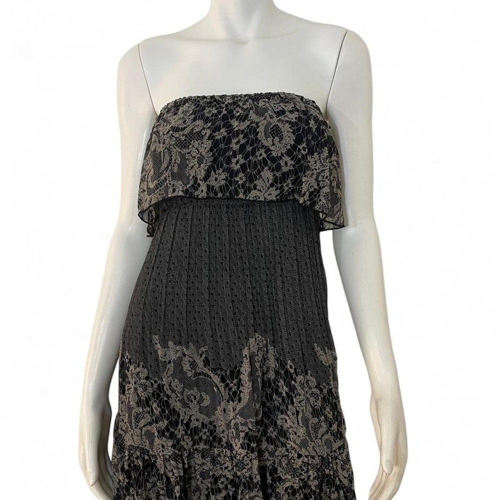 Y2K Strapless Black Mini Grunge Coquette Dark Dress